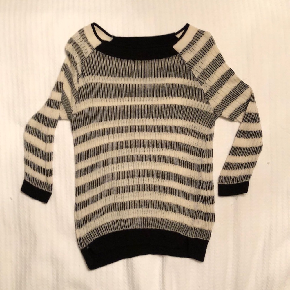 White and Black Sweater